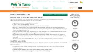 For Administrators - Home | Pay 'n Time