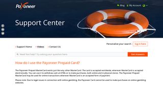 How Do I Use the Card? - Support Center