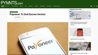 Payoneer To End Escrow Service | PYMNTS.com