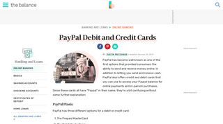 PayPal Debit and Credit Card Primer - The Balance
