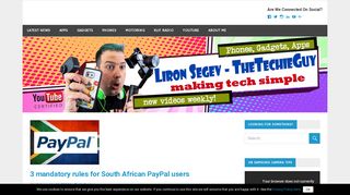 3 mandatory rules for South African PayPal users - - The Techie Guy