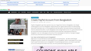 Create PayPal Account From Bangladesh | eduresultbd.com