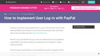 How to Implement User Log-in with PayPal — SitePoint
