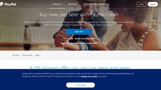 Buy Now, Pay Later | PayPal Credit | PayPal UK