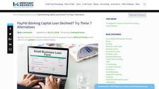 PayPal Working Capital Loan Declined? Try These 7 Alternatives