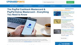 The PayPal Cashback Mastercard & PayPal 