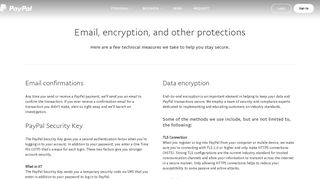PayPal Security: Email confirmations, Encryption and other protections