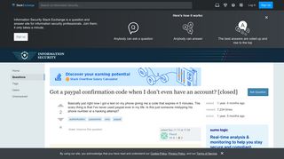 authentication - Got a paypal confirmation code when I don't even ...