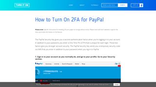 How to Turn On 2FA for PayPal | Turn It On