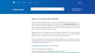 What is Connect with PayPal?