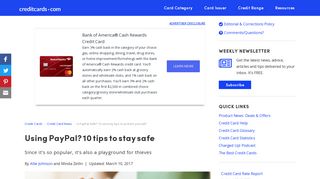 Is PayPal Safe? 10 security tips to protect yourself - Credit Cards