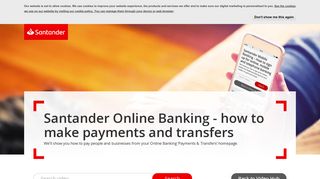 Santander Online Banking - how to make payments and transfers ...