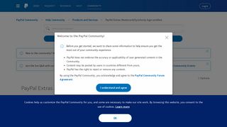 PayPal Extras Mastercard/Synchrony login problem - PayPal Community