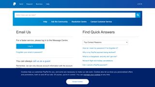 Email Customer Service - PayPal