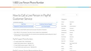 How to Call a Live Person in PayPal Customer Service – 1-800 Live ...