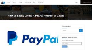 How to Easily Create a PayPal Account in Ghana | Website Ghana