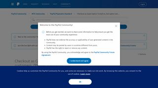 Checkout as Guest Option Turned on, but option not... - PayPal ...