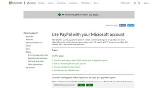 Use PayPal with Your Microsoft Account - Xbox Support