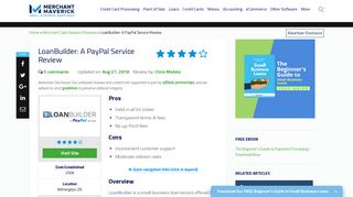 LoanBuilder: A PayPal Service Review 2019 | Reviews, Ratings ...
