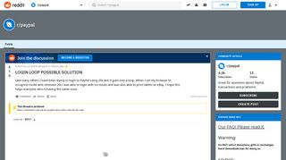 LOGIN LOOP POSSIBLE SOLUTION : paypal - Reddit