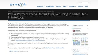 PayPal Payment Keeps Starting Over, Returning to Earlier Step - StatSilk