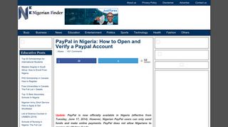 PayPal in Nigeria: How to Open and Verify a Paypal Account