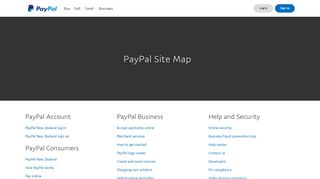 Sitemap - PayPal