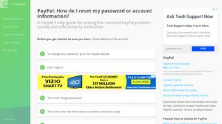 PayPal: How do I reset my password or account information? | How ...