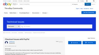Checkout issues with PayPal - The eBay Community