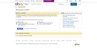 Resolution Center - eBay