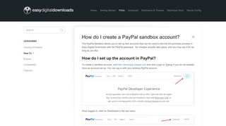 How do I create a PayPal sandbox account? - Easy Digital Downloads