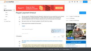 Paypal: payment timeout - Stack Overflow