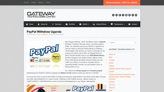PayPal Online Services Uganda Africa | Gateway Technologies Ltd