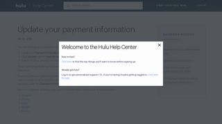 Update your payment information - Hulu Help