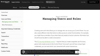Users and Roles | Managing Users and Roles - Braintree Support ...
