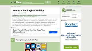 3 Ways to View PayPal Activity - wikiHow