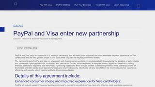 PayPal and Visa enter new partnership | Visa