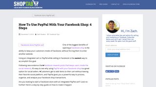 How To Use PayPal With Your Facebook Shop: 4 Steps | ShopTab ...