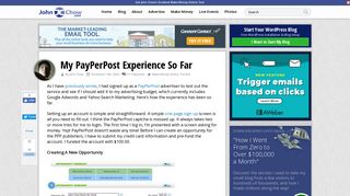My PayPerPost Experience So Far | John Chow dot Com