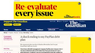 A shock ending to my PayPlan debt plan | Money | The Guardian