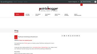 PayPower Switching to MasterCard - Pointshogger