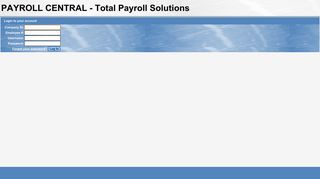Self-Serve Web Portal Login - Payroll Central