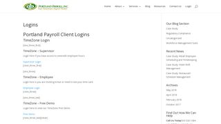 Logins - Portland Payroll