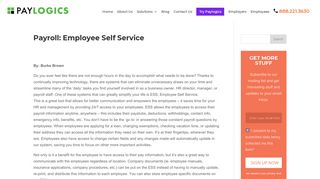 Payroll: Employee Self Service | PayLogics