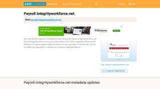 Payroll Integrityworkforce (Payroll.integrityworkforce.net) - WebCenter ...