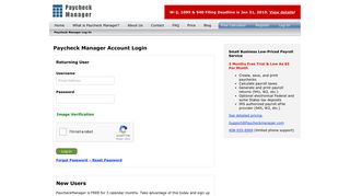 Login to Paycheck Manager: Free Online Payroll Tax Calculator