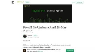 Payroll Pie Updates (April 28-May 2, 2016) – Sprout Solutions ...