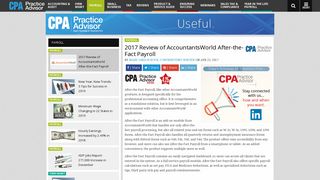 2017 Review of AccountantsWorld After-the-Fact Payroll