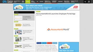 AccountantsWorld Launches Employee Portal App | CPA Practice ...