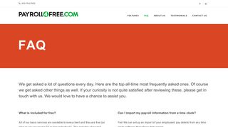 FAQ - Payroll4Free.com - Free Payroll Service, Software, Calculation ...